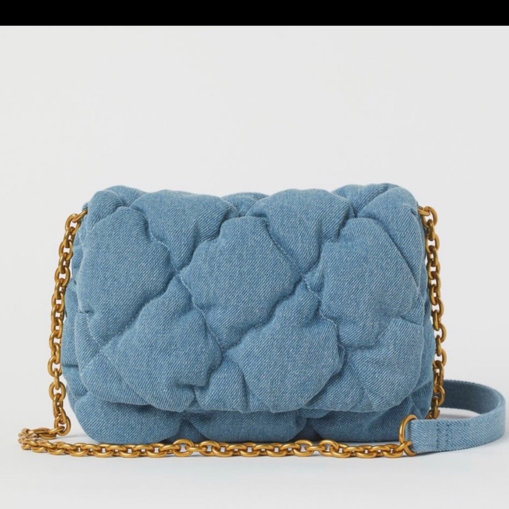 Brock Collection x H&M. Small, quilted bag in cotton denim with light padding.
